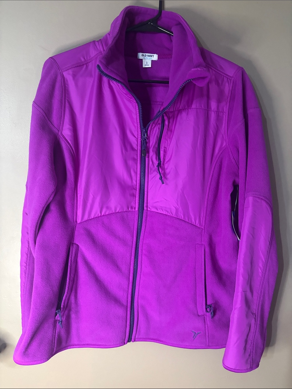 Old Navy Women's Bright Purple Utility Fleece Jacket